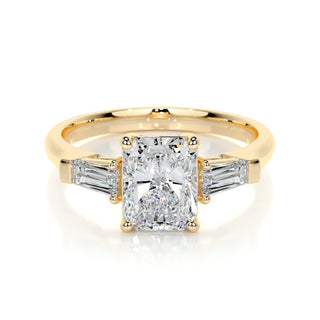 1.50 CT Radiant Three Stones CVD G/VS2 Diamond Engagement Ring 8