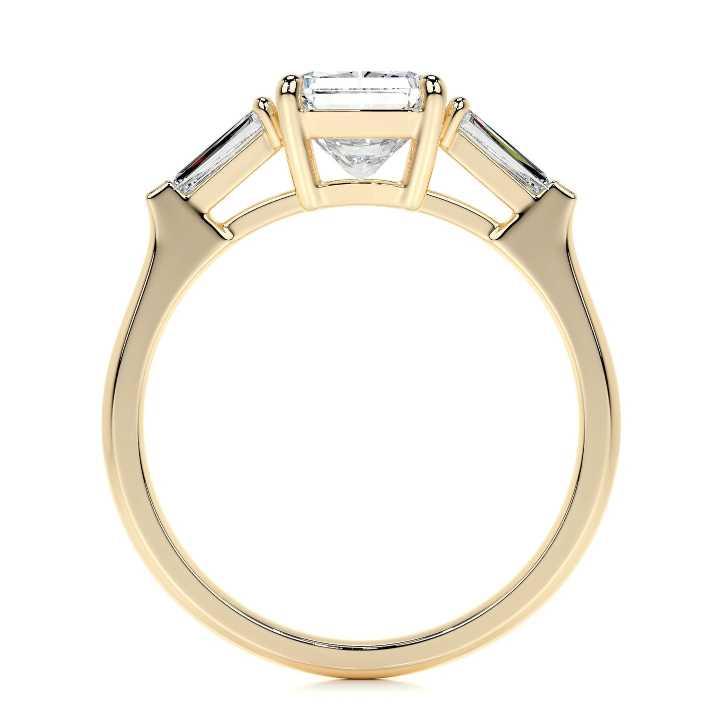 1.50 CT Radiant Three Stones CVD G/VS2 Diamond Engagement Ring 9