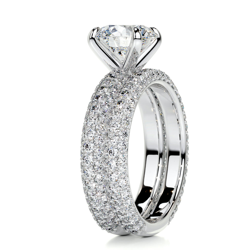 2.0 CT Round Solitaire CVD F/VS Diamond Bridal Set 7