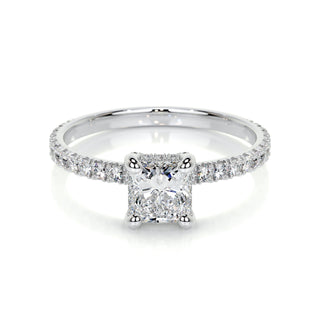 1.05 CT Radiant Hidden Halo CVD E/VS2 Diamond Engagement Ring 20