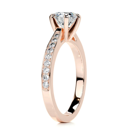 1.0 CT Round Solitaire CVD F/SI1 Diamond Engagement Ring 12