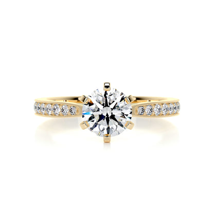1.0 CT Round Solitaire CVD F/SI1 Diamond Engagement Ring 5