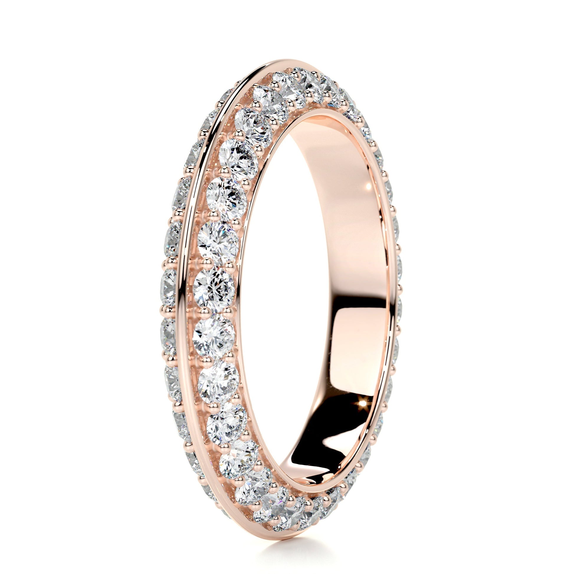 0.5 CT Round Full Eternity CVD EF/VVS Diamond Wedding Band 10