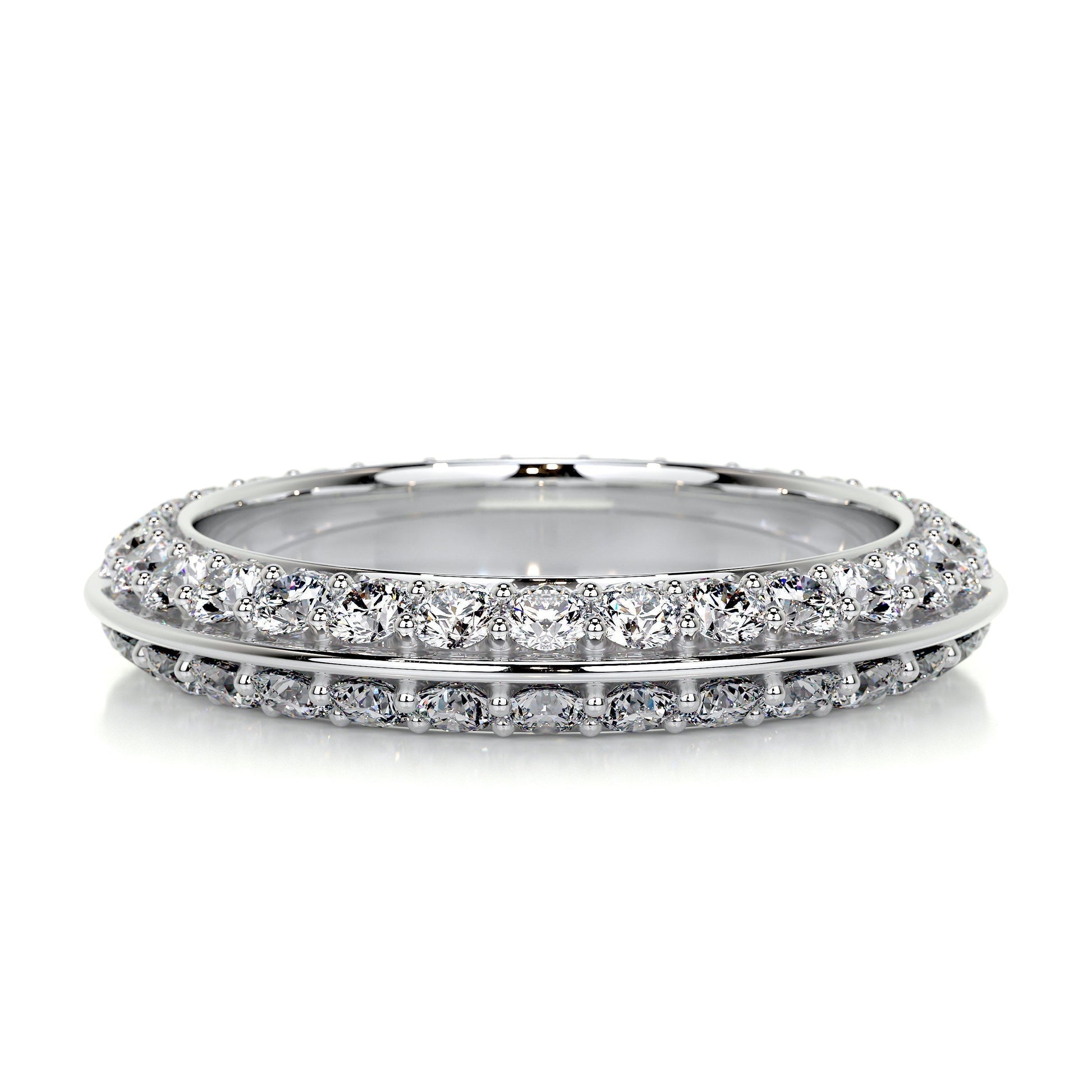 0.5 CT Round Full Eternity CVD EF/VVS Diamond Wedding Band 1