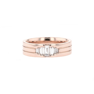 Stone Setting Classic High-Polish Finish Men's Band 8