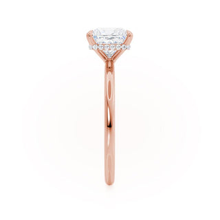 1.20 CT Princess Shaped Moissanite Hidden Halo Style Engagement Ring 3