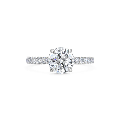 1.5 CT Round Solitaire CVD F/VVS1 Diamond Engagement Ring 1