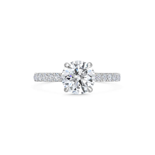 1.5 CT Round Solitaire CVD F/VVS1 Diamond Engagement Ring 1