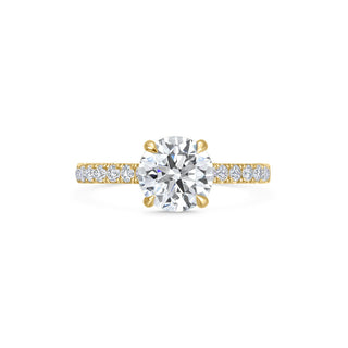 1.5 CT Round Cut Pave CVD F/VVS1 Diamond Engagement Ring 8