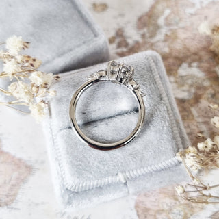 1.0 CT Round Cluster CVD E/VS1 Diamond Engagement Ring 4