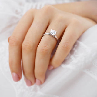 1.20 CT Round Shaped Solitaire Moissanite Engagement Ring 5