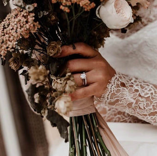 0.21 CT Round Shaped Moissanite Half Eternity Wedding Band 3