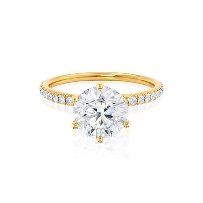 2.20 CT Round Shaped Moissanite Solitaire Engagement Ring 3