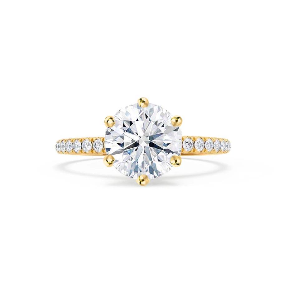 2.20 CT Round Shaped Moissanite Solitaire Engagement Ring 6