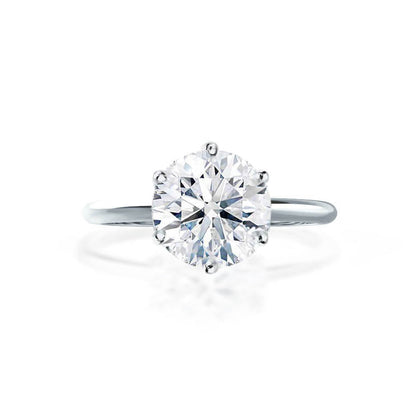 2.20 CT Round Shaped Moissanite Solitaire Engagement Ring 4