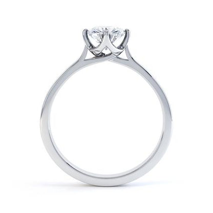 1.0 CT Round Shaped Moissanite Solitaire Engagement Ring 2