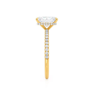 1.80 CT Radiant Shaped Moissanite Hidden Halo Style Engagement Ring 2
