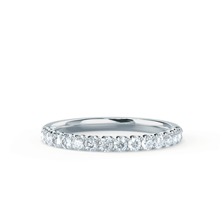 0.44 CT Round Shaped Moissanite Half Eternity Wedding Band 2