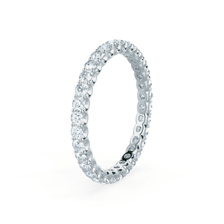 0.44 CT Round Shaped Moissanite Half Eternity Wedding Band 6