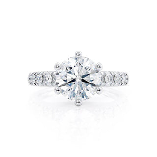 1.90 CT Round Shaped Solitaire Moissanite Engagement Ring 5