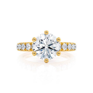 1.90 CT Round Shaped Moissanite Solitaire Style Engagement Ring 5