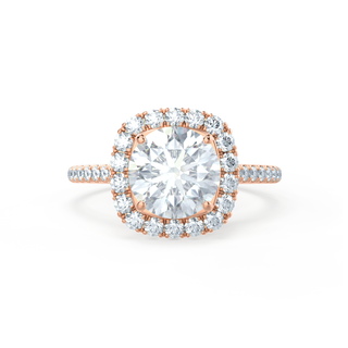 1.0 CT Round Shaped Moissanite Halo Style Engagement Ring 4