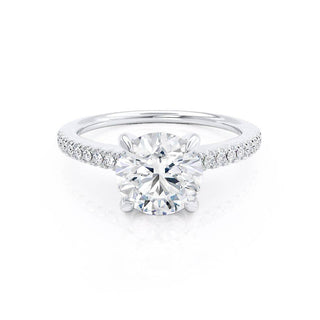 1.50 CT Round Shaped Moissanite Solitaire Engagement Ring 1