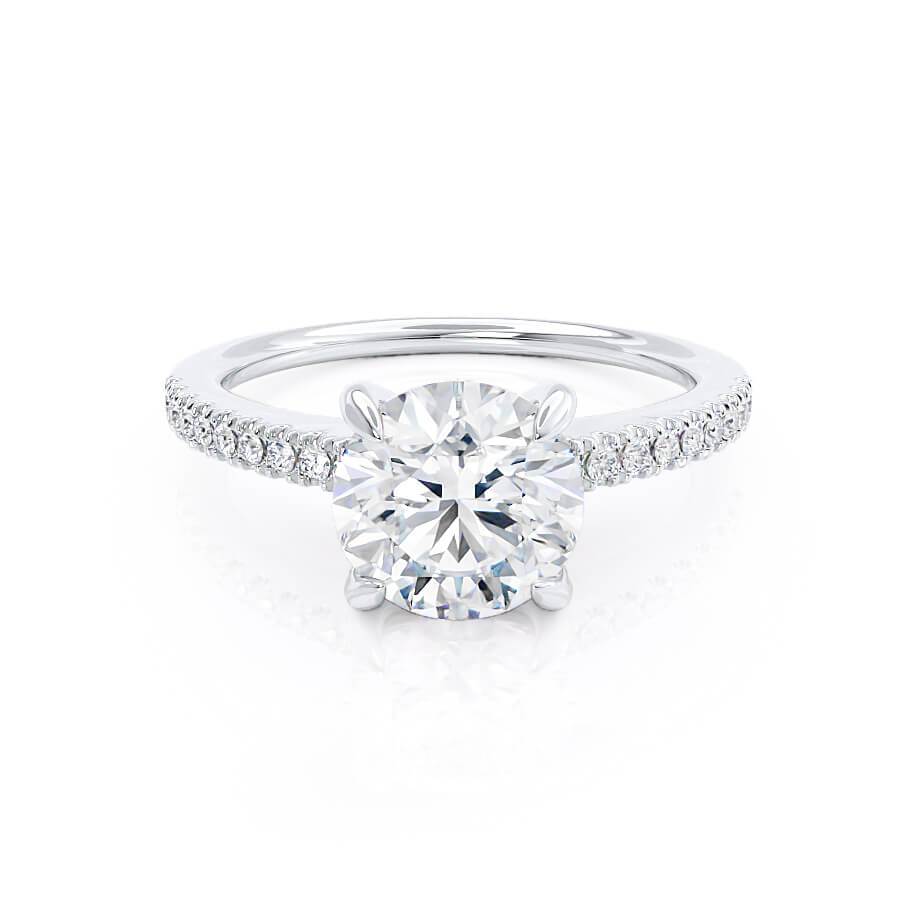 1.5 CT Round Shaped Moissanite Solitaire Engagement Ring 1
