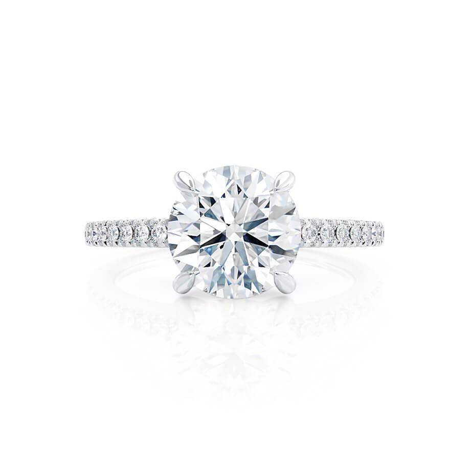 1.5 CT Round Shaped Moissanite Solitaire Engagement Ring 3