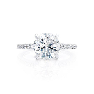 1.5 CT Round Shaped Pave Style Moissanite Engagement Ring 3