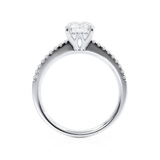 1.5 CT Round Shaped Pave Style Moissanite Engagement Ring 5