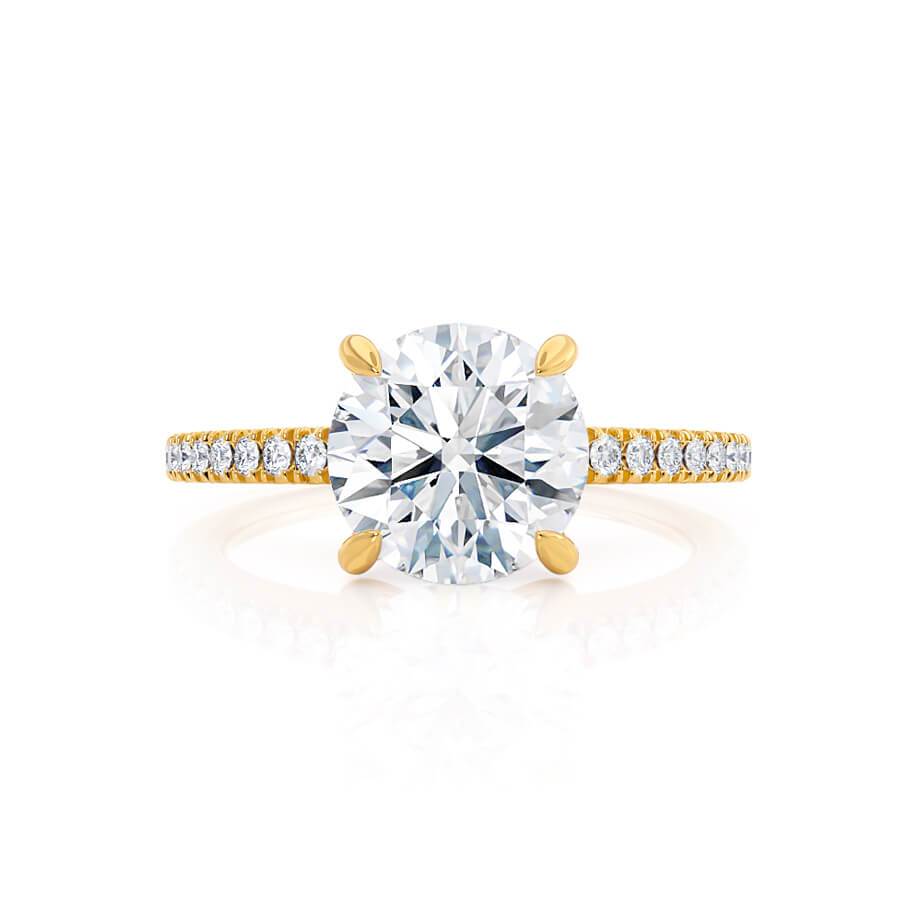 1.5 CT Round Shaped Moissanite Solitaire Style Engagement Ring 3