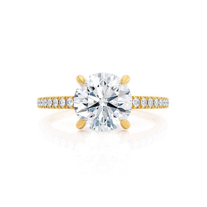 1.5 CT Round Shaped Moissanite Solitaire Style Engagement Ring 3