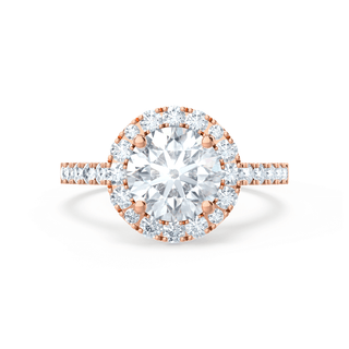 1.0 CT Round Shaped Moissanite Halo Style Engagement Ring 6