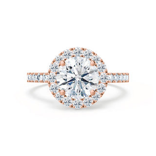 1.0 CT Round Shaped Moissanite Halo Style Engagement Ring 7