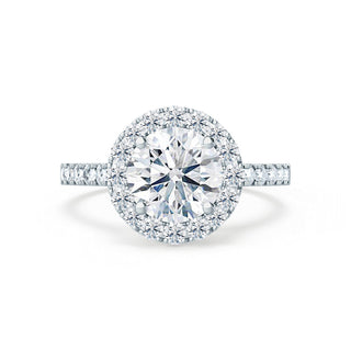 1.0 CT Round Shaped Moissanite Halo Style Engagement Ring 8