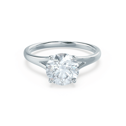 0.50 CT Round Shaped Moissanite Solitaire Style Engagement Ring 3