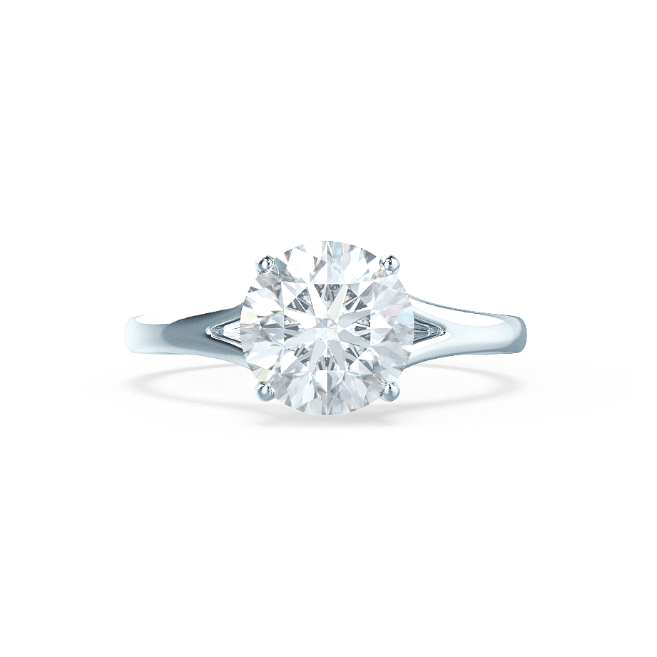 0.50 CT Round Shaped Moissanite Solitaire Style Engagement Ring 5