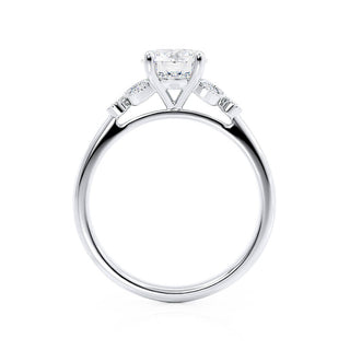 1.50 CT Round Shaped Moissanite Cluster Style Engagement Ring 6