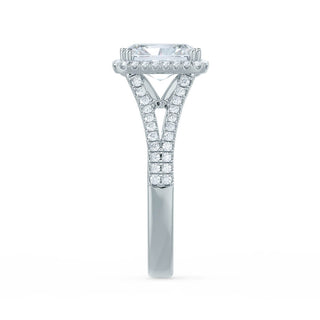 1.80 CT Radiant Shaped Moissanite Halo & Split Shank Style Engagement Ring 3