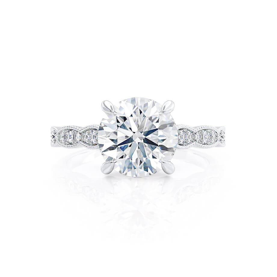 1.0 CT Round Shaped Solitaire Moissanite Engagement Ring 4