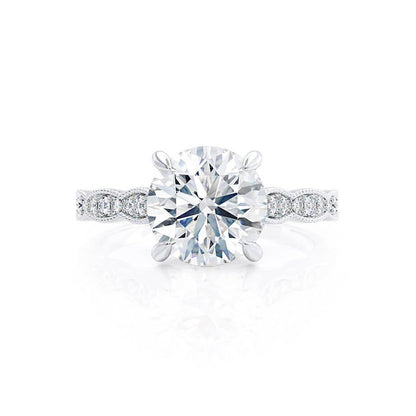 1.0 CT Round Shaped Solitaire Moissanite Engagement Ring 4