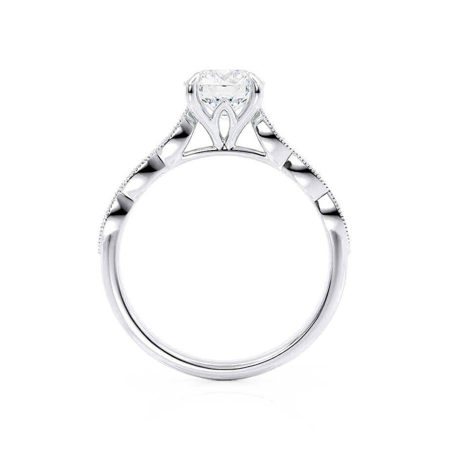 1.0 CT Round Shaped Solitaire Moissanite Engagement Ring 6