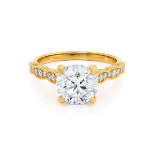 1.0 CT Round Shaped Moissanite Solitaire Engagement Ring 2