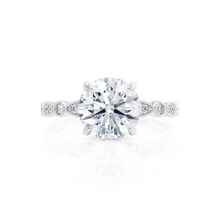 1.0 CT Round Shaped Solitaire Moissanite Engagement Ring 4