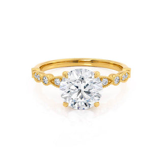 1.0 CT Round Shaped Moissanite Solitaire Style Engagement Ring 2
