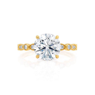 1.0 CT Round Shaped Moissanite Solitaire Style Engagement Ring 4