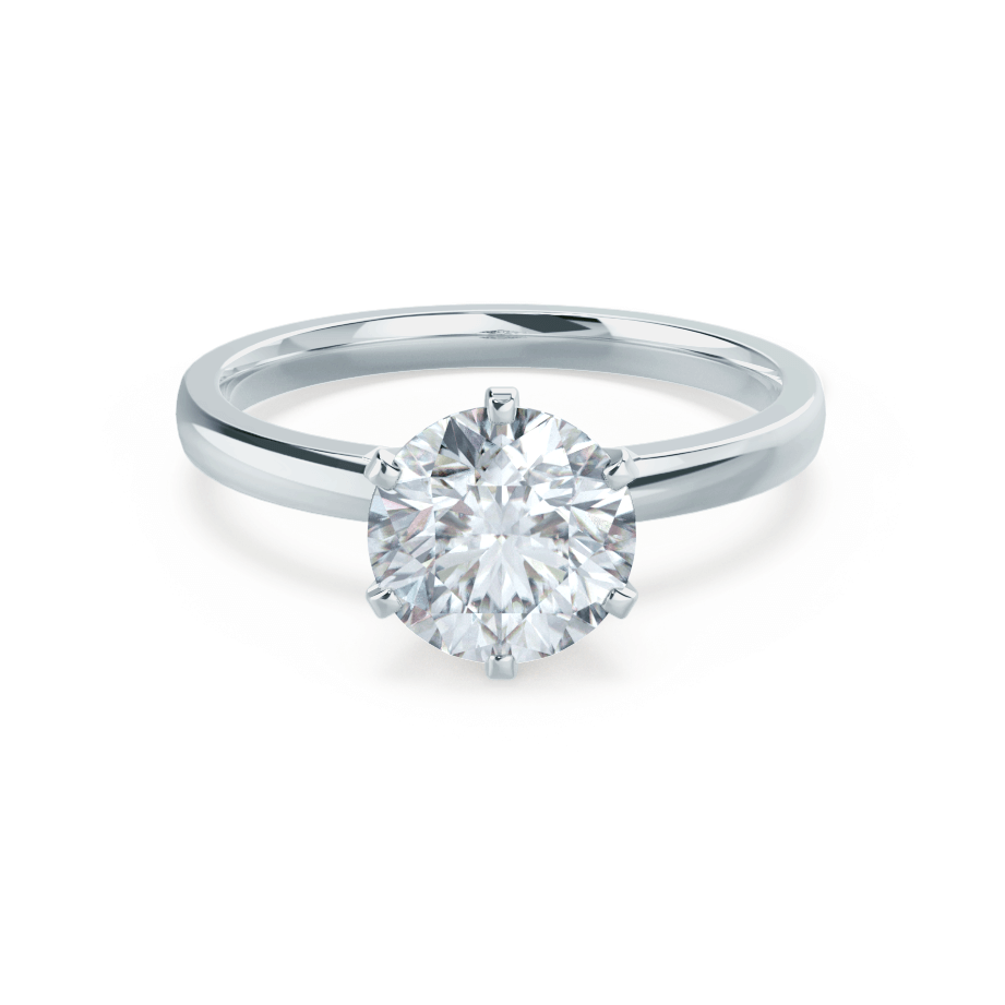 1.50 CT Round Shaped Moissanite Solitaire Engagement Ring 3