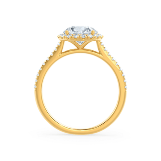 1.0 CT Round Shaped Moissanite Halo Style Engagement Ring 5