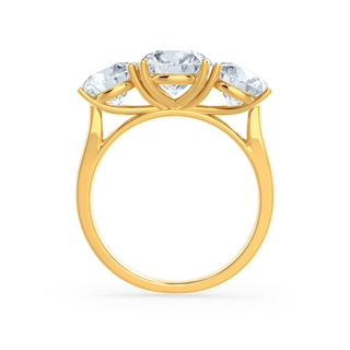 1.50 CT Round Shaped Moissanite Three Stone Style Engagement Ring 6